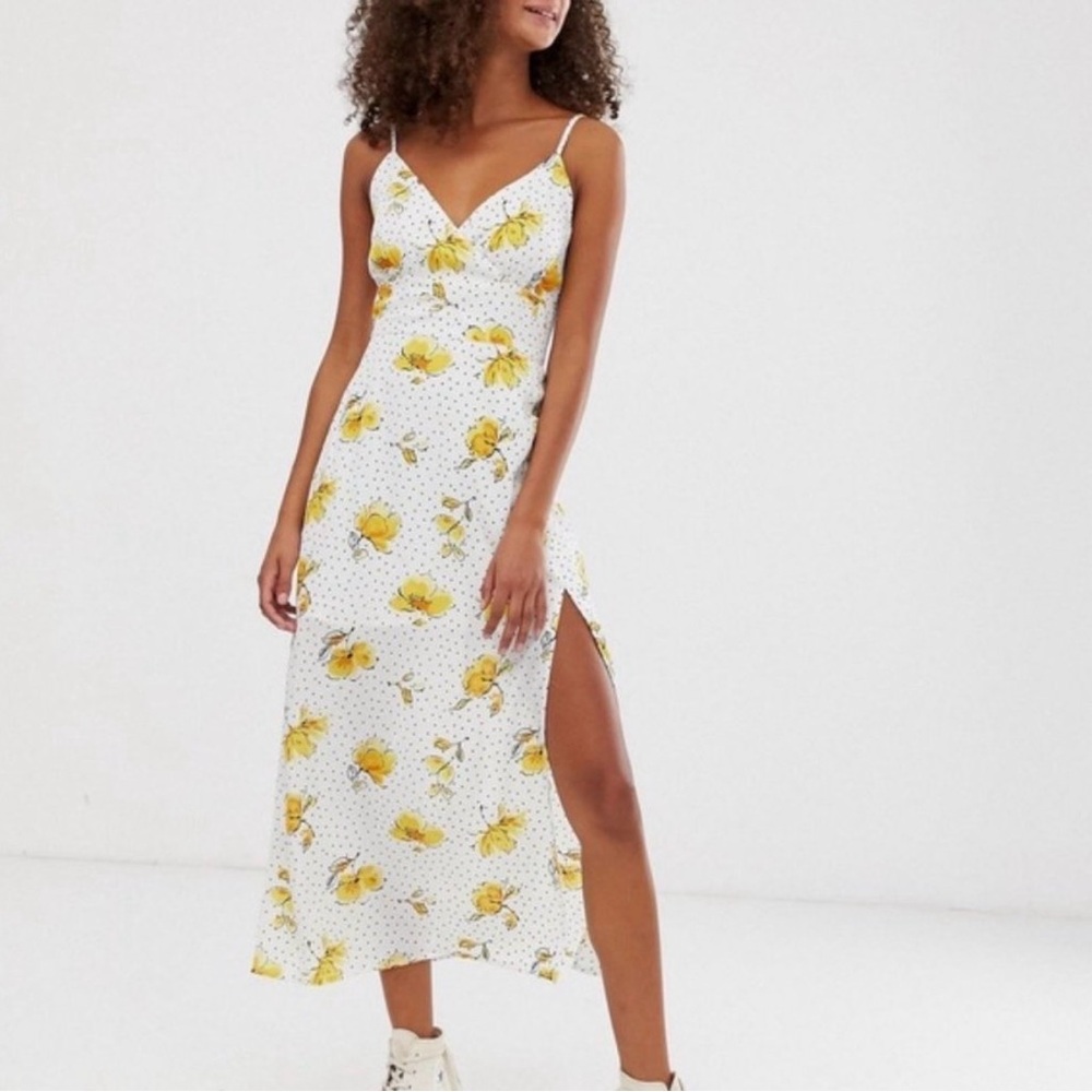 NWT Abercrombie & Fitch White Floral Cami Maxi Dress XS